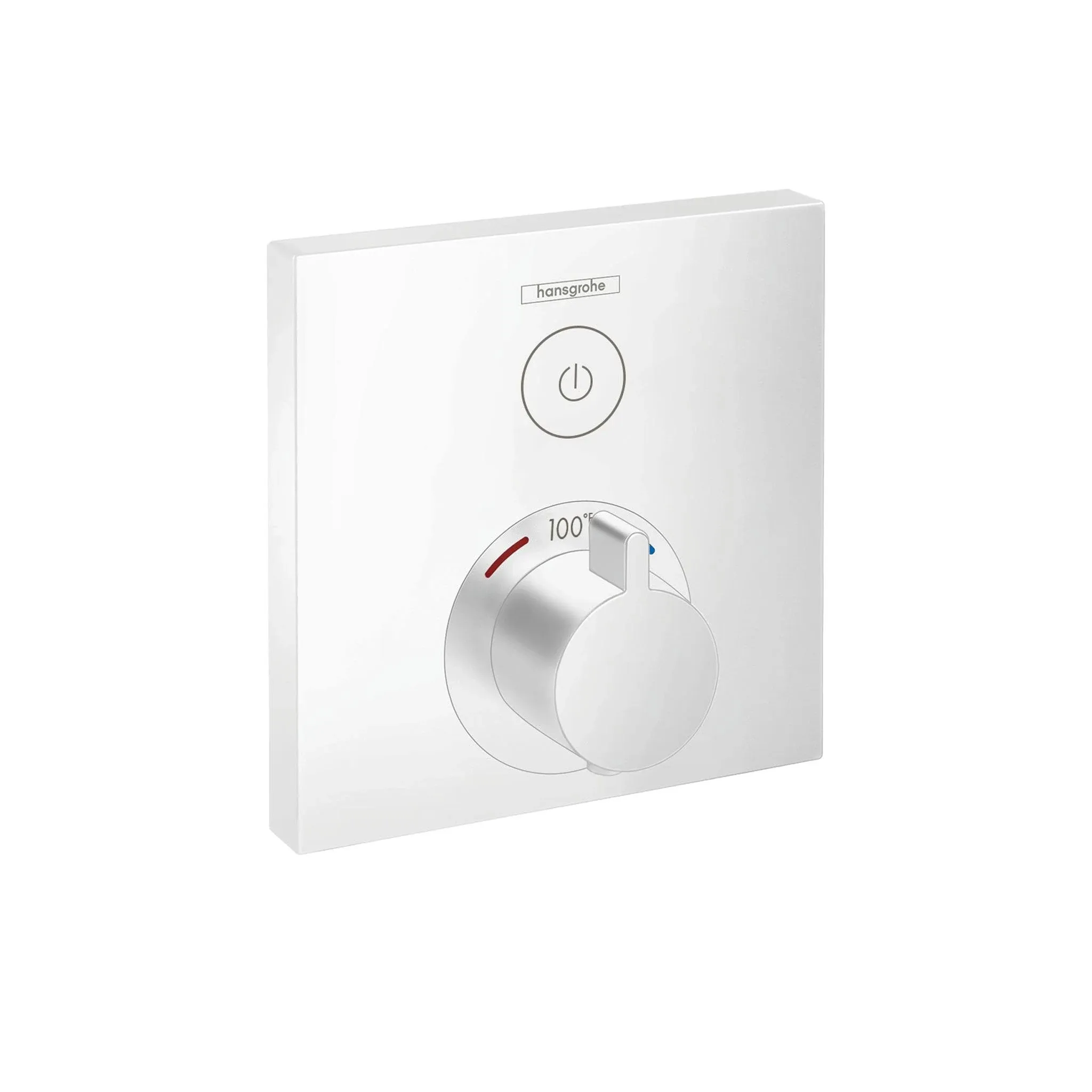 Hansgrohe 15762701 Matte White ShowerSelect Modern Thermostatic Trim