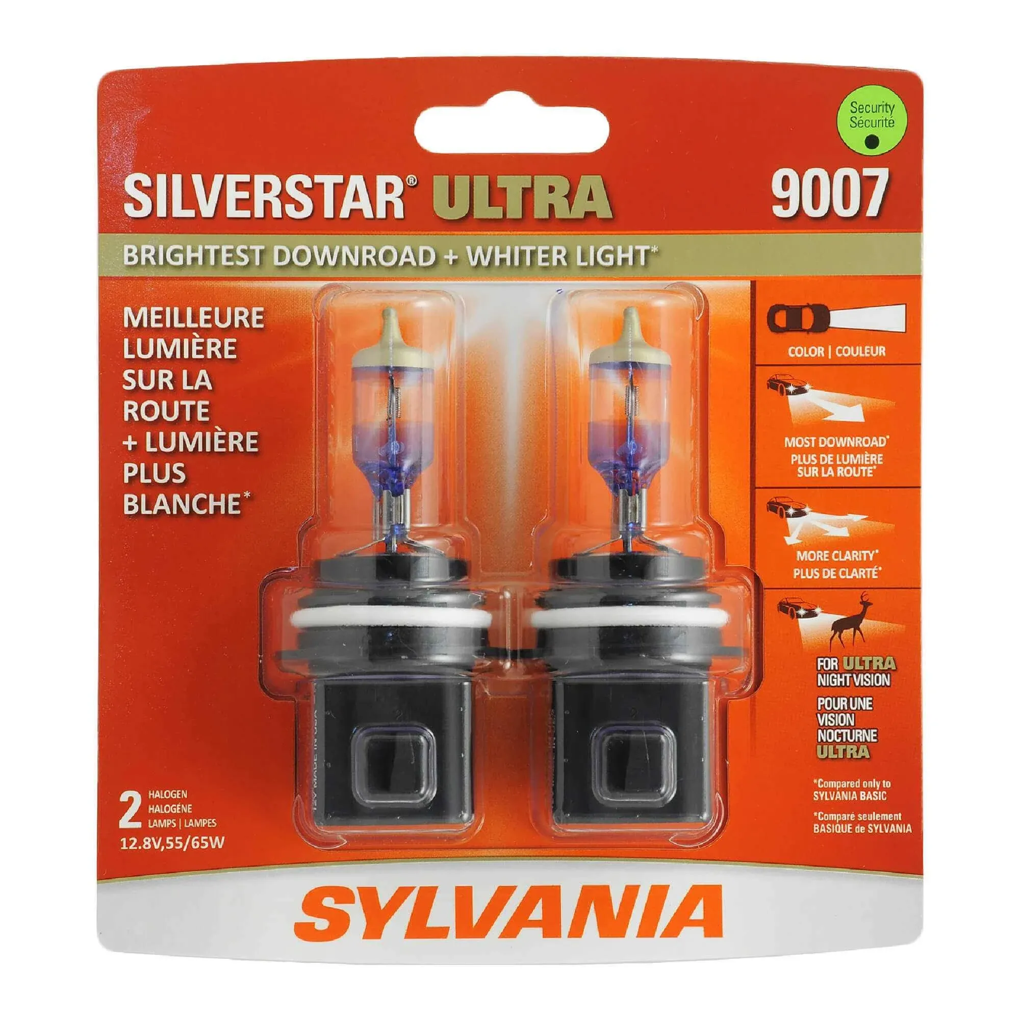 Headlight Bulb  Sylvania Silverstar Ultra 9007SU/2 Brand New