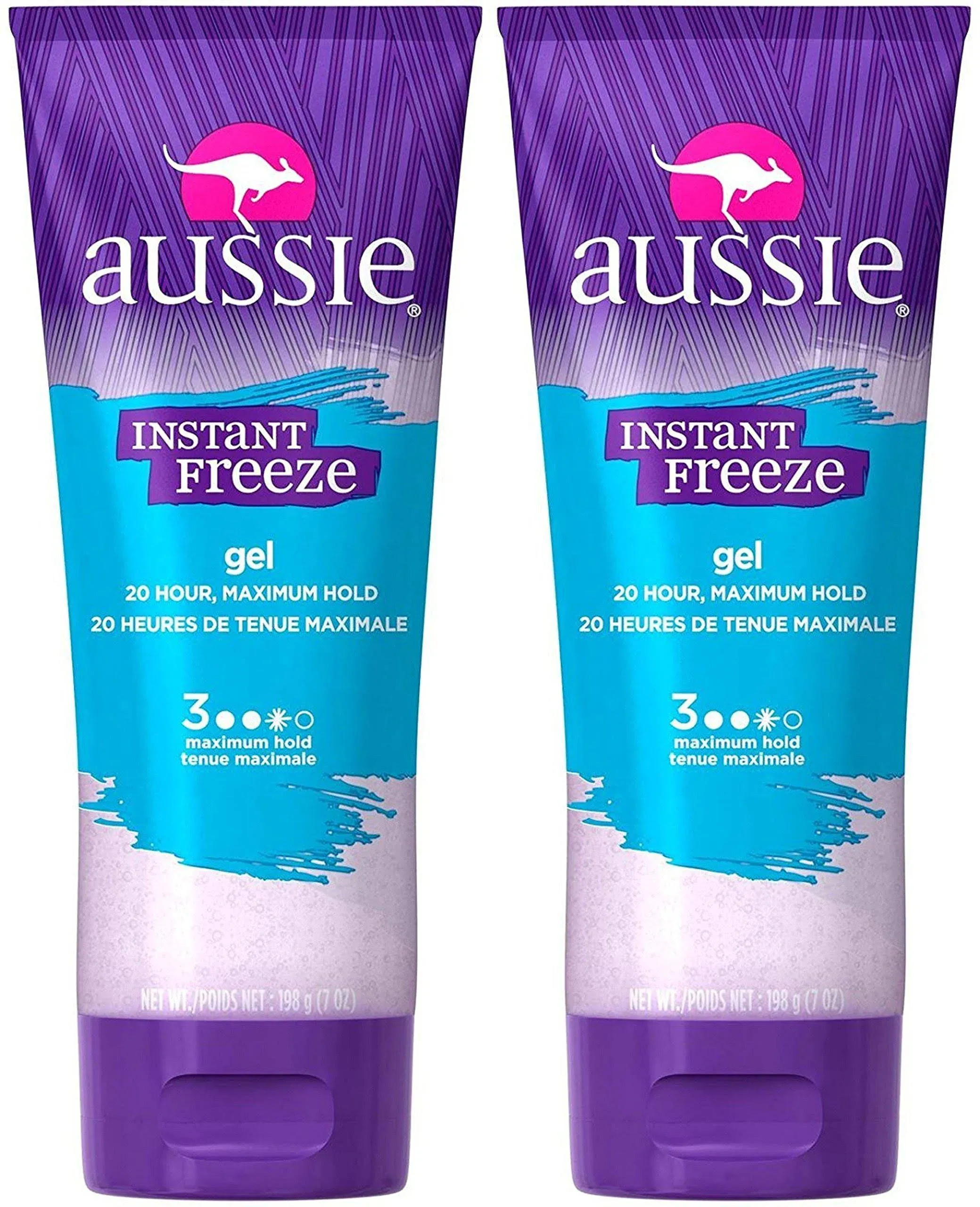 Aussie Instant Freeze Gel Maximum Hold 7 oz ( Pack of 2)