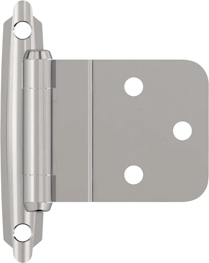 Amerock | Cabinet Hinge | 3/8 inch (10 mm) Inset Hinge | Polished Chrome | 2 Pack | Self-Closing Hinge | Face Mount Hinge | Cabinet Door Hinge