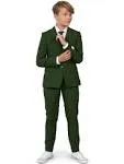 OppoSuits Teen Boys Glorious Green Solid Color Suit