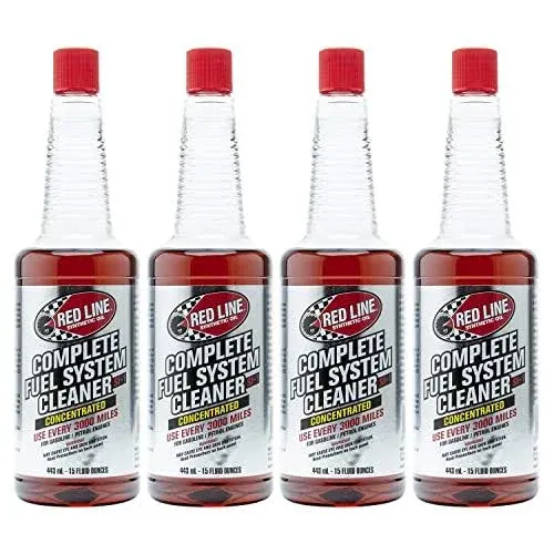 Red Line 60103-4PK Complete SI-1 Fuel System Cleaner - 15 Ounce, Pack of 4