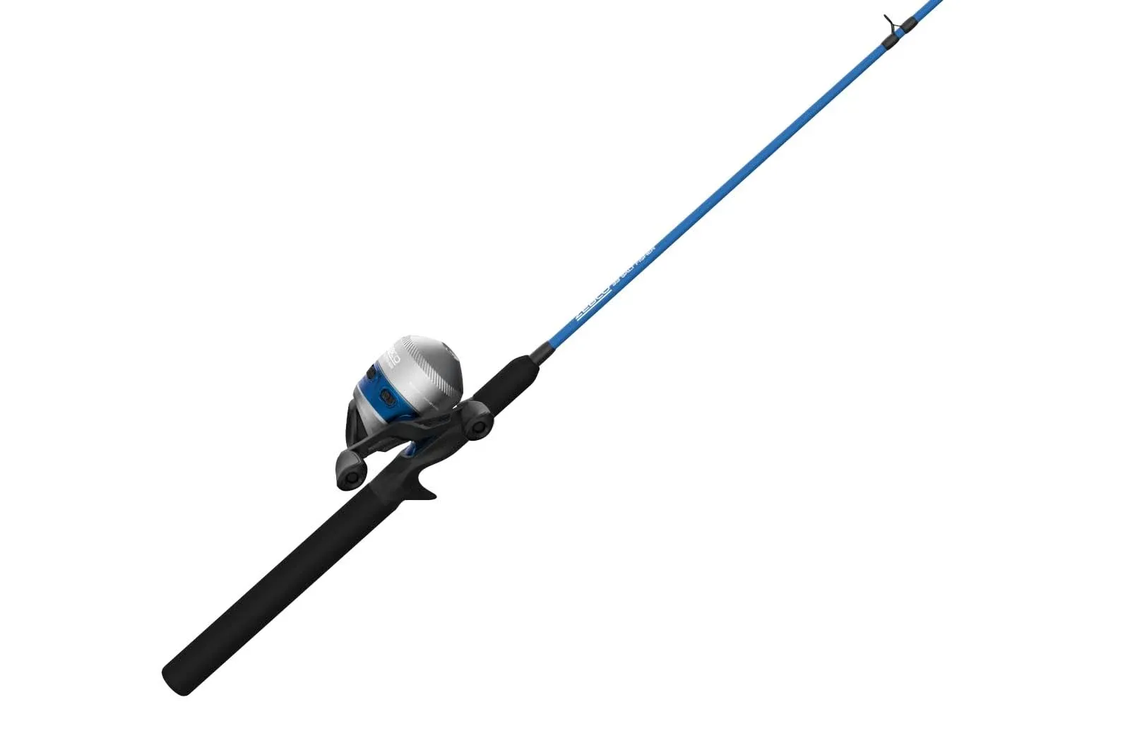 Zebco Salt Fisher 33 Spincast Reel and Fishing Rod Combo, 6-Foot 6-Inch 2-Piece Medium-Heavy Power, Moderate-Fast Action Fiberglass Rod, Interchangeable Retrieve, 12-Pound Line, Blue/Silver