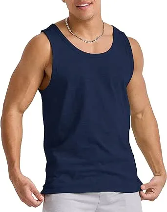 Hanes Originals Men's Tri-Blend Tank Top Athletic Navy Heather M