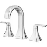 Pfister Double Handle Bathroom Faucet 8&#034; Adjustable Widespread w/ Drain Kit