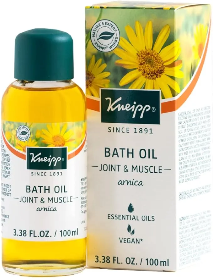 Kneipp Joint & Muscle Arnica Bath Oil - Good for Achy Joints & Post-Workout Recovery - Vegan - 3.38 fl oz - Up to 10 Baths