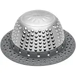 LEKEYE Drain Hair Catcher/Bathtub Drain Cover/Drain Protector for Pop-Up & Regular Drains(Patented Product), Silver