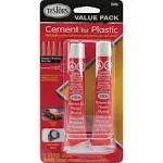 Testors Cement Glue  For Plastic Value Pack 2/Pkg With 4 Precision Tip Adapters