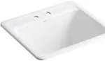 Kohler K-19017-2-0 Glen Single Basin Undermount/Dro<wbr/>p In Cast Iron Utility Sink