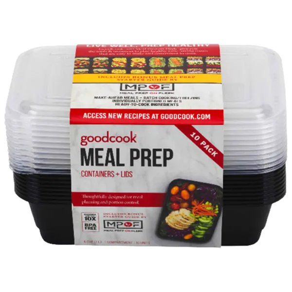 GoodCook Containers + Lids, Meal Prep, 10 Pack