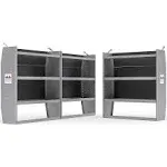 AA Products SH-4604(3) Steel Low/Mid/High Roof Van Shelving Storage System Fits Econoline, Transit, GM, NV, Promaster, Sprinter and Metris