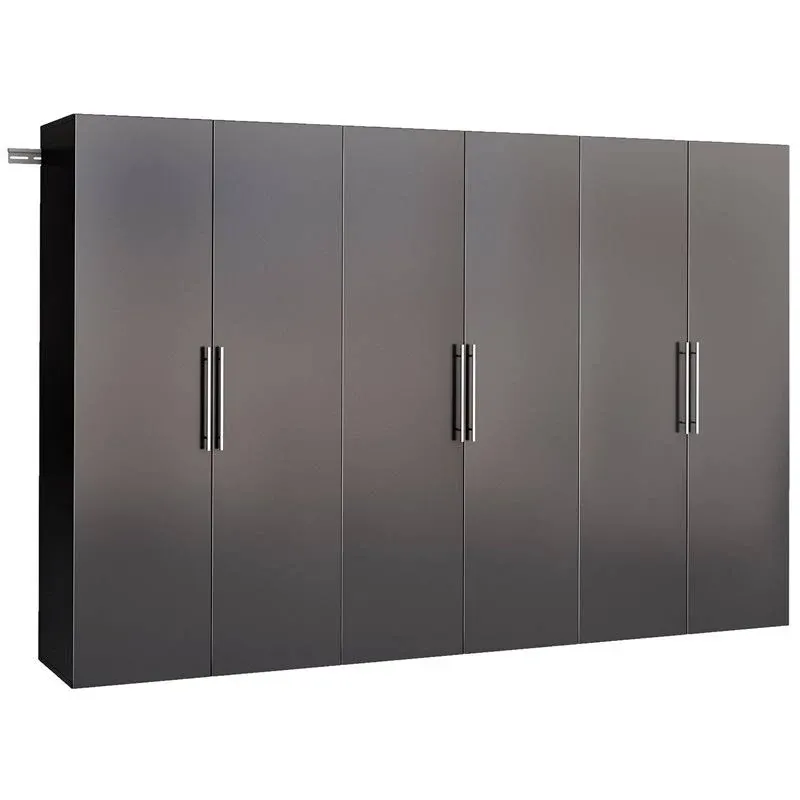 Prepac Black HangUps 108" Storage Cabinet Set E - 3PC