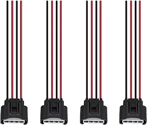 MechanicSurplus.com 4 Packs Ignition Coil Female Connector Plug Harness Pigtail