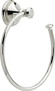 Delta Faucet 79746-PN Cassidy Towel Ring, 2.63 x 7.00 x 2.63 Inches, Polished Nickel