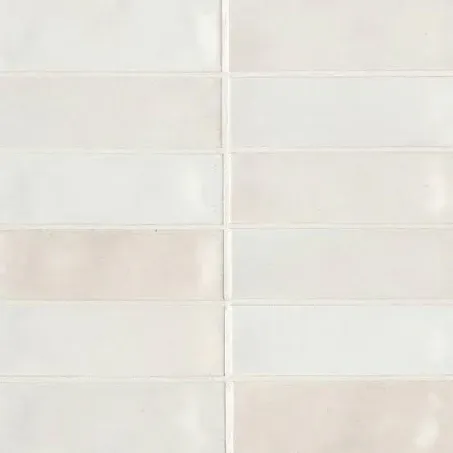 Bedrosians Celine 2" x 6" Matte Porcelain Floor & Wall Tile Color: White