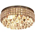 Maxax 4 - Light 15'' Crystal Metal Flush Mount