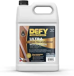 Defy Ultra Semi-Transparent Wood Stain 1 Gallon / Pewter Gray