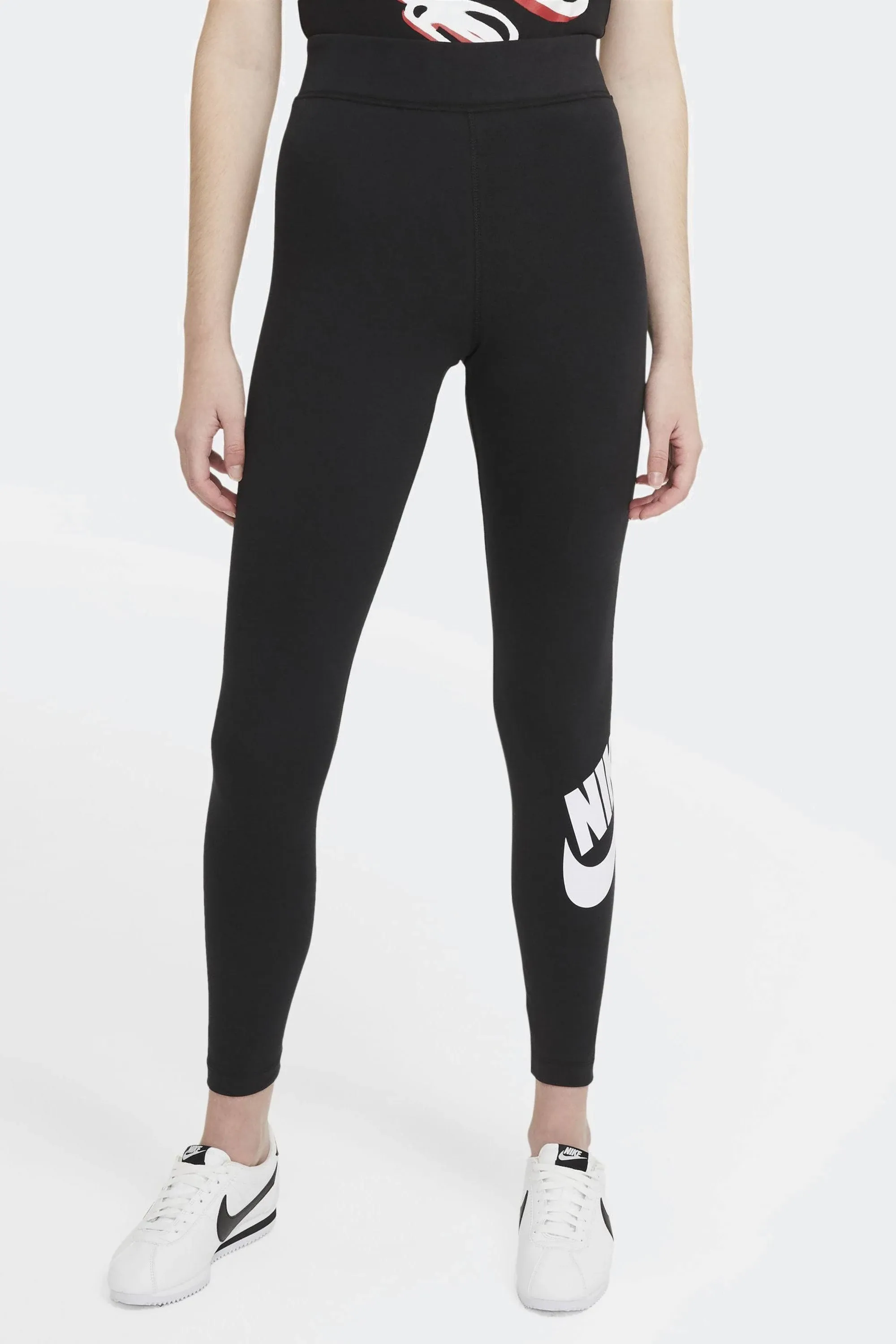 Nike Sportswear Essential High Rise Leggings 'Black White' Xs