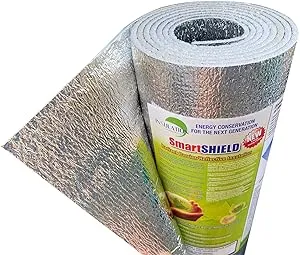 Insulation Marketplace SmartShield -3mm 24inx10ft ReflectiveINSULATION Roll, Foam Core Radiant Barrier, ThermalINSULATION Shield - Engineered Foil