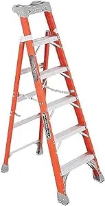 Louisville Ladder 6-Foot Fiberglass Step Ladder, 300-Pound Load Capacity, Type IA, FS1506