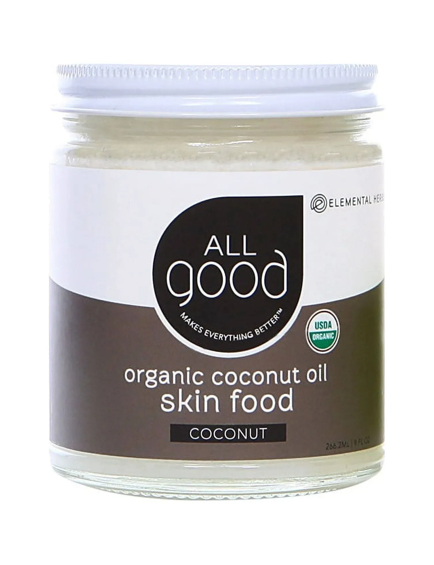 All Good Organic Coconut Oil Skin Food - Natural Moisturizing Skin Care - Non GMO - Vegan (Coconut)