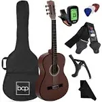 Best Choice Products 38" Beginner Acoustic Guitar Bundle Kit with Case, Strap, Tuner, Pick, Pitch Pipe, Strings - Blue