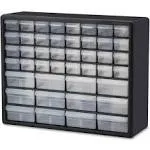 Akro-Mils 44-Drawer Plastic Storage Cabinet - 44 Compartment(s) - 15.8" Height6.4" Depth x 20" Length - Unbreakable, Stackable, Finger Grip - Black...