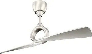 Kichler Link 54" Ceiling Fan in Brushed Nickel, 2-Blade Contemporary Fan for Bedroom or Living room with Remote, (54" W x 24.25" H), 300168NI