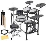 Roland V-Drums TD-27KV2 Electronic Drum Set Bundle with Drum Throne, Drumstick Bag, Audio Cable, 3 Pairs of Drumsticks and Austin Bazaar Polishing Cloth