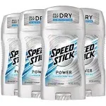 Speed Stick Antiperspirant Deodorant for Men, Unscented Deodorant, 3 oz, 4 Pack