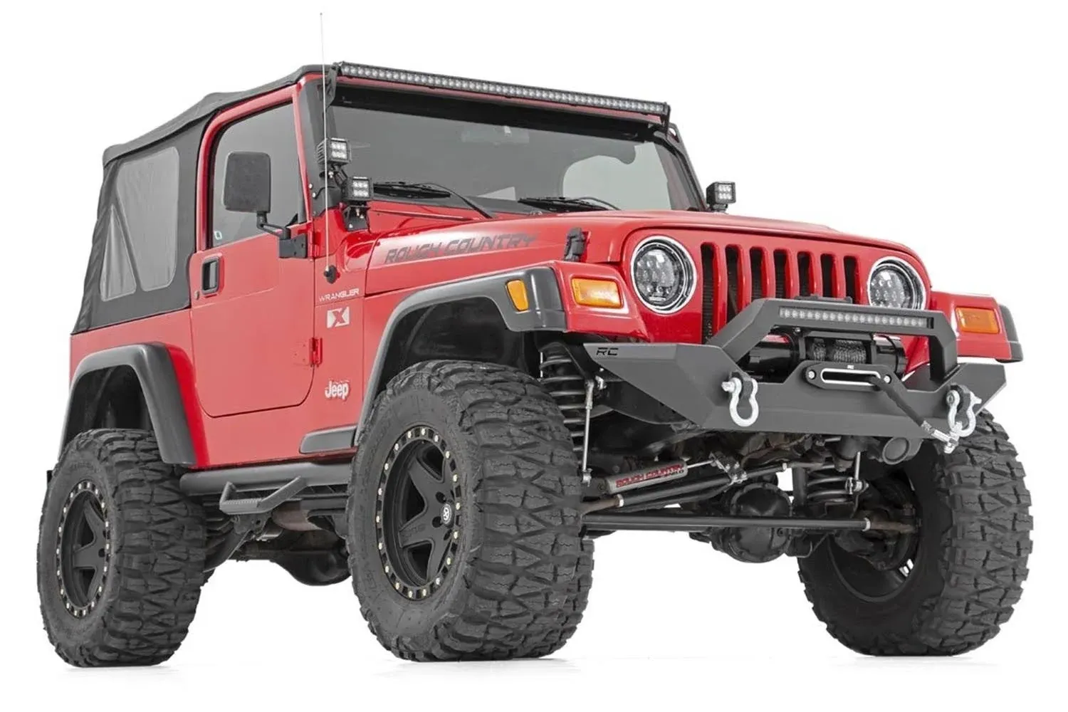 Rough Country 10595 - Full Width Front LED Winch Bumper