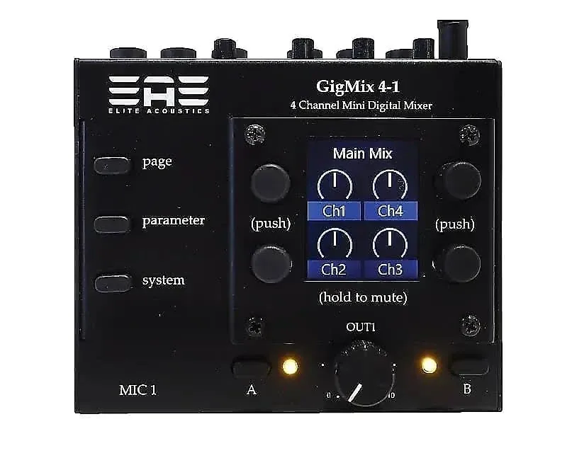 Elite Acoustics GigMix4-1 Four Channel Mini Digital Mixer