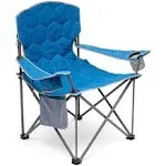 Oversized Heavy Duty Folding and Padded Outdoor Camping Chair, Blue (Open Box)