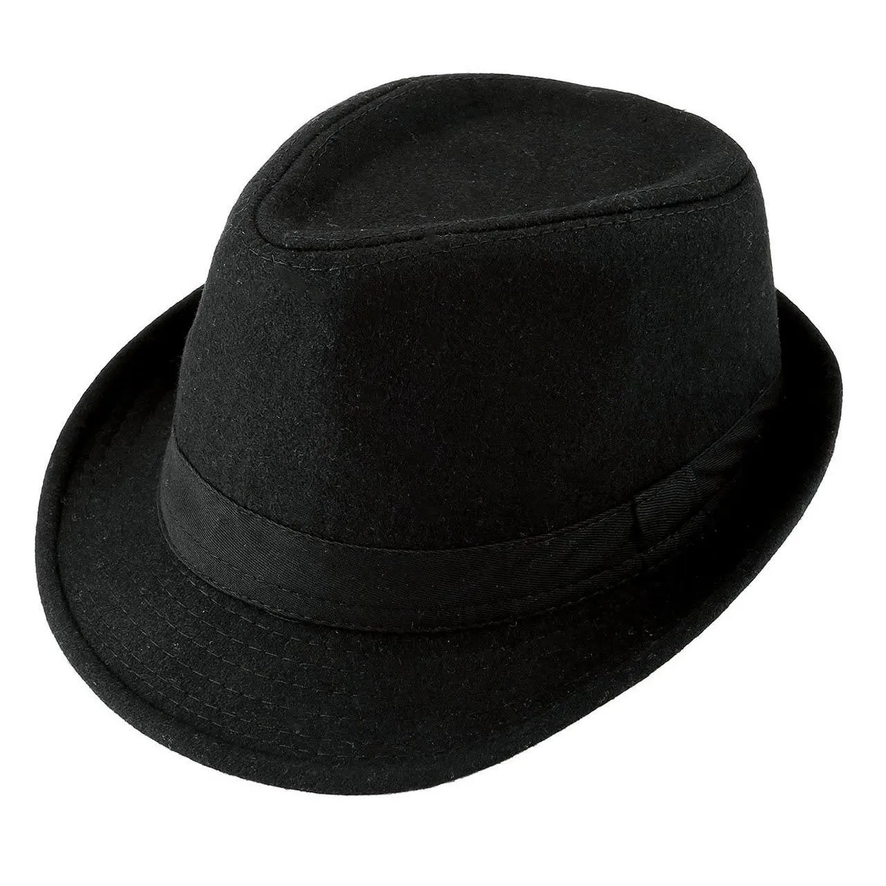 Men&#039;s Classic Manhattan Structured Trilby Fedora Short Brim Panama Hat New