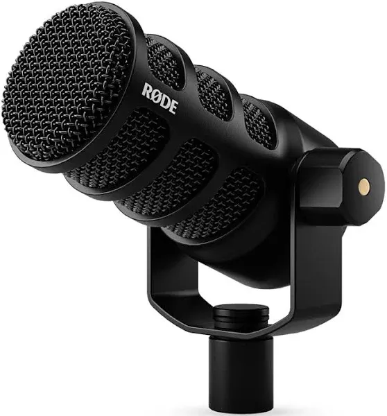 Rode PodMic Dynamic Podcast Microphone with On-Stage DS7200B Desktop Mic Stand, StreamEye Cans50 Podcast Headphones, XLR Cable and StreamEye Polishing Cloth