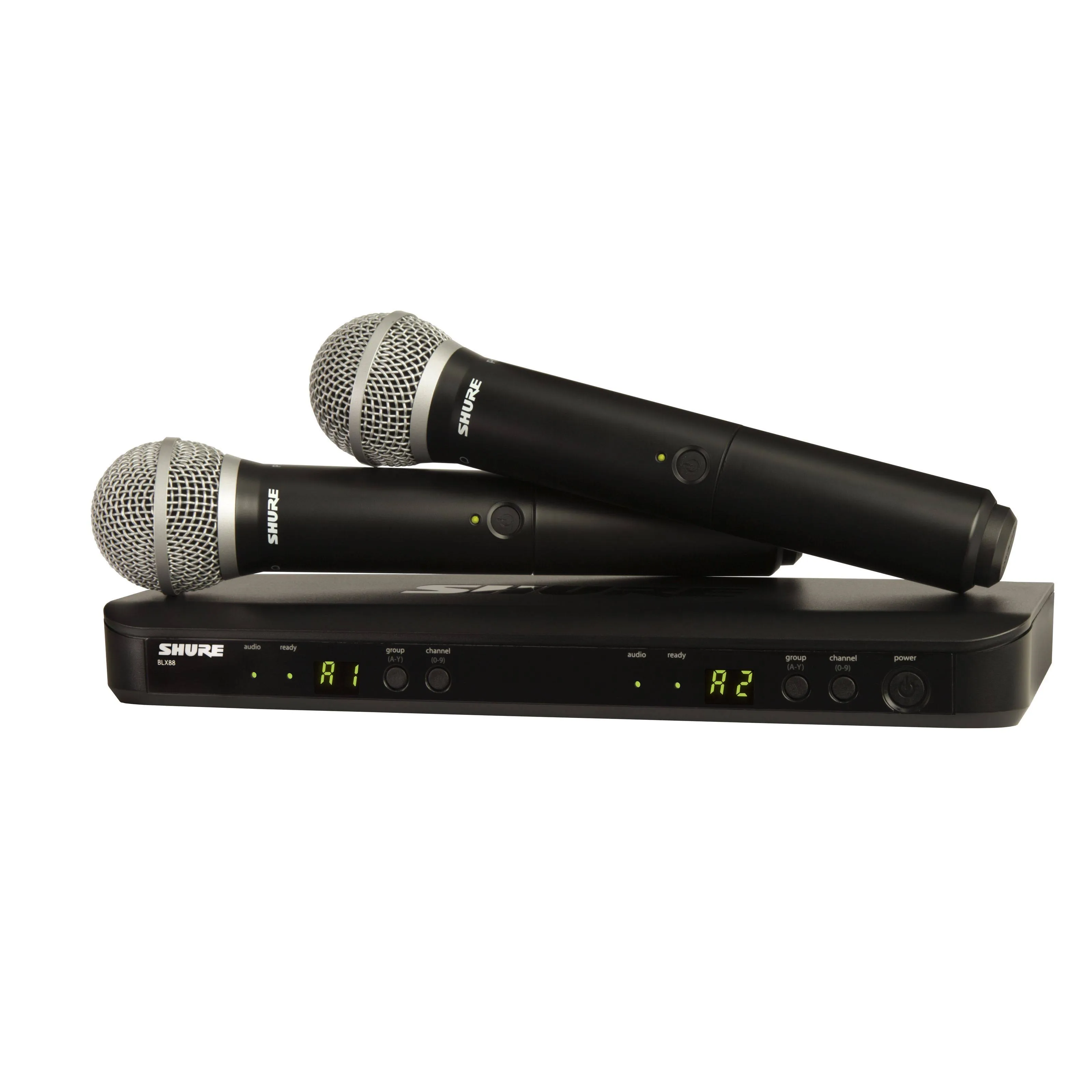 Shure BLX288/PG58 H10 Dual Handheld Wireless System, Black