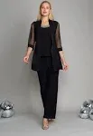 R&M Richards Plus Size Formal Pants Suit 8764W Black / 20W