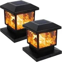 Maggift Solar Flame Post Lights