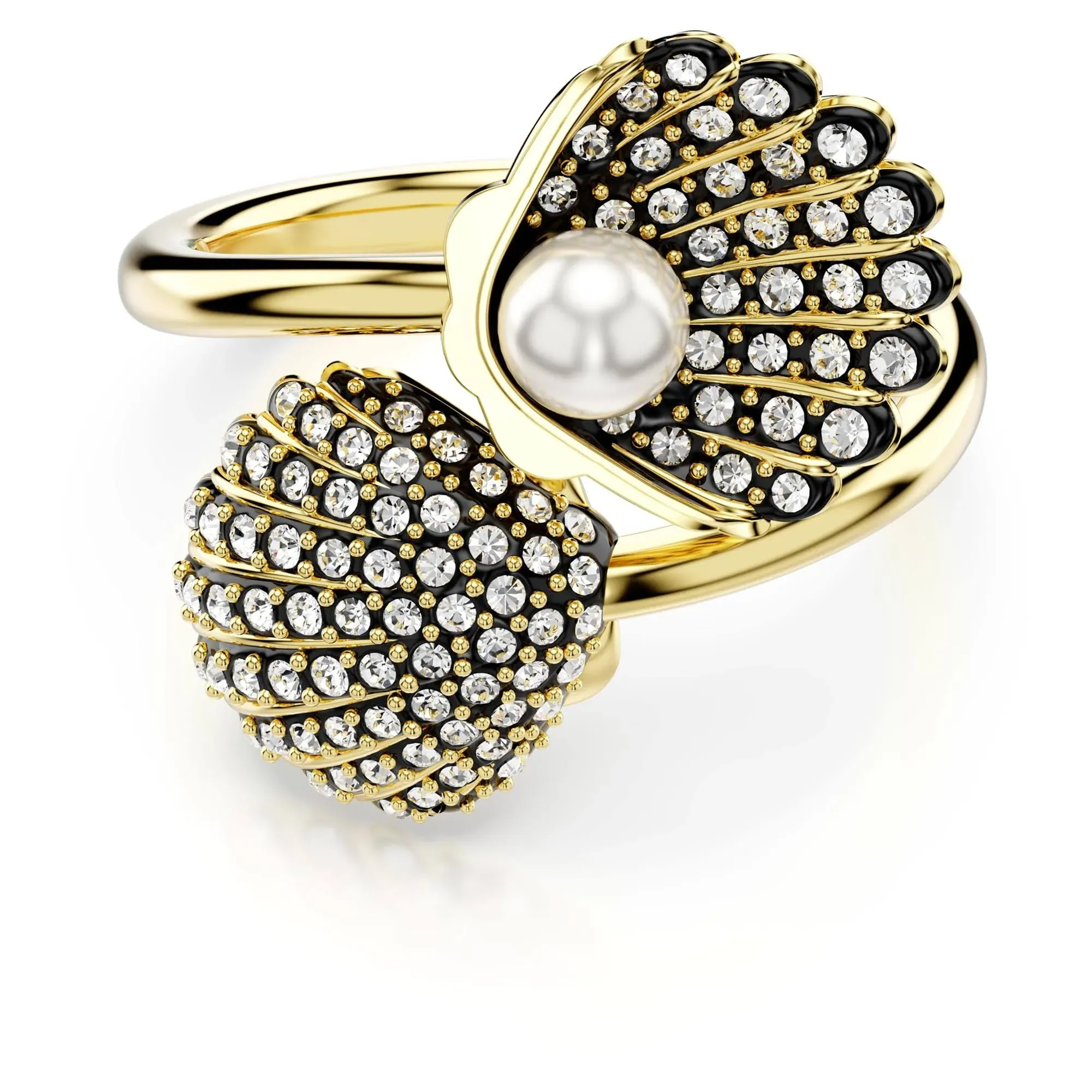 Swarovski Idyllia Open Crystal Pearl Shell Ring