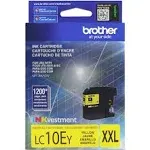 Brother LC10EY INKvestment Super High Yield Yellow Ink Cartridge