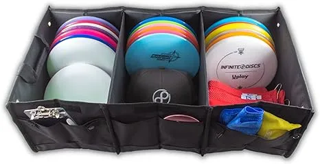 Infinite Discs Disc Golf Tote and Trunk Organizer for Bulk Disc Storage