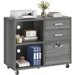 YITAHOME 3 Drawer Mobile Lateral Filing Cabinet