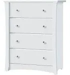 Stork Craft Crescent 4-Drawer Dresser - White