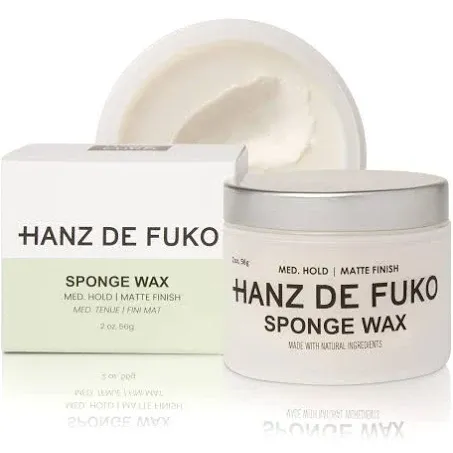 Hanz De Fuko Sponge Wax 56g - Medium Hold, Matte Finish