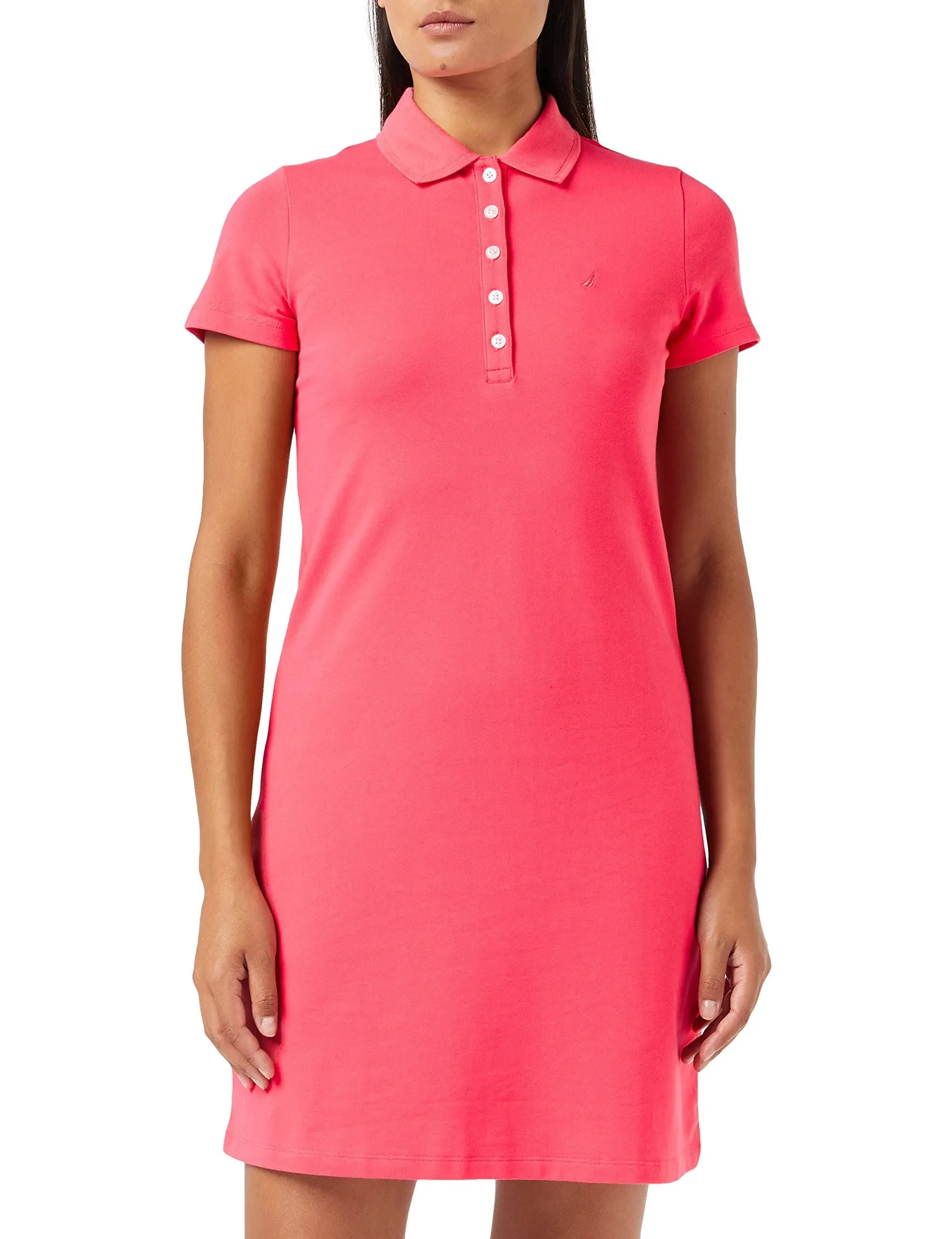 Nautica Women's Easy Classic Short Sleeve Stretch Cotton Polo Dress