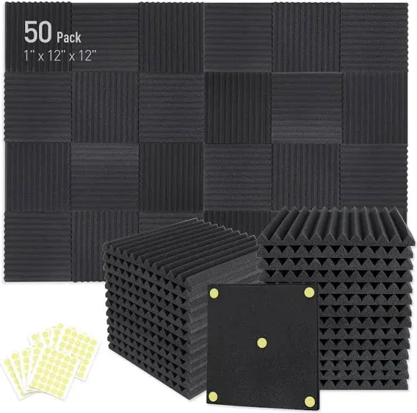 Focusound 24 Pack Acoustic Foam Panels