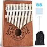 Unokki Kalimba 17 Key Thumb Piano, Portable Mahogany Mbira Finger Piano