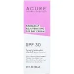 Acure Radically Rejuvenating Day Cream Facial Moisturizers - SPF 30 - 1.7 fl oz