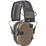 Walker's Patriot Razor Slim Shooting Ear Protection Muffs, NRR 23dB, Tan Patriot 