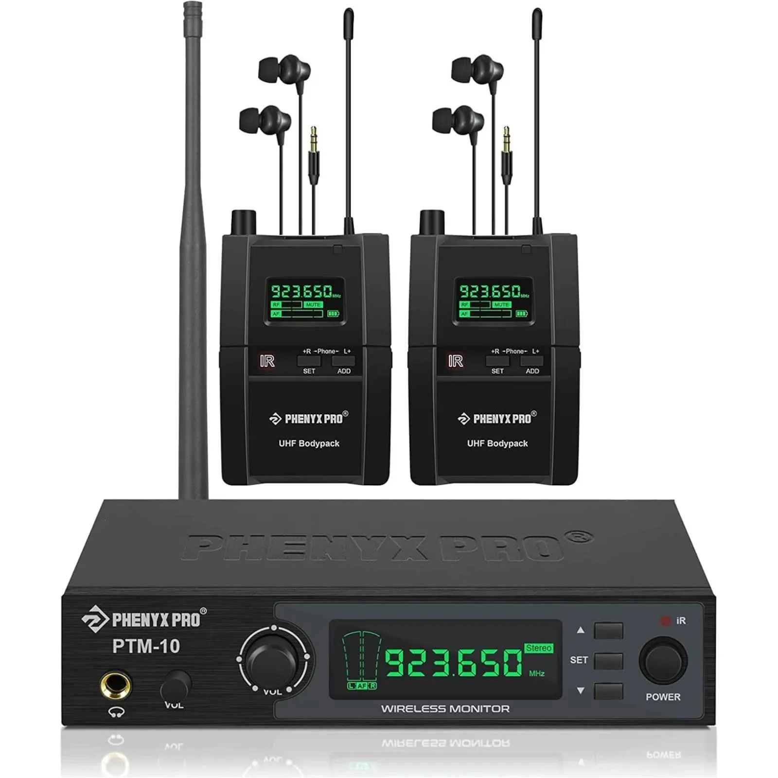 PTM-10-2B | UHF Stereo Wireless In-Ear Monitor System